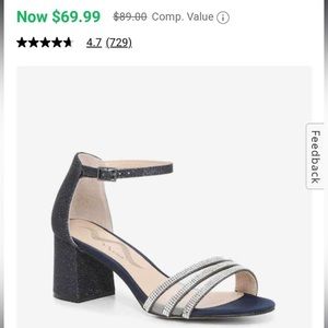 NINA NAGIDA BLUE ANKLE STRAP HEEL (2 inches) SIZE 8 WOMENS!